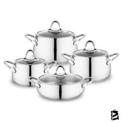 Schafer Trendy 8 Parça Çelik Tencere Seti Inox
