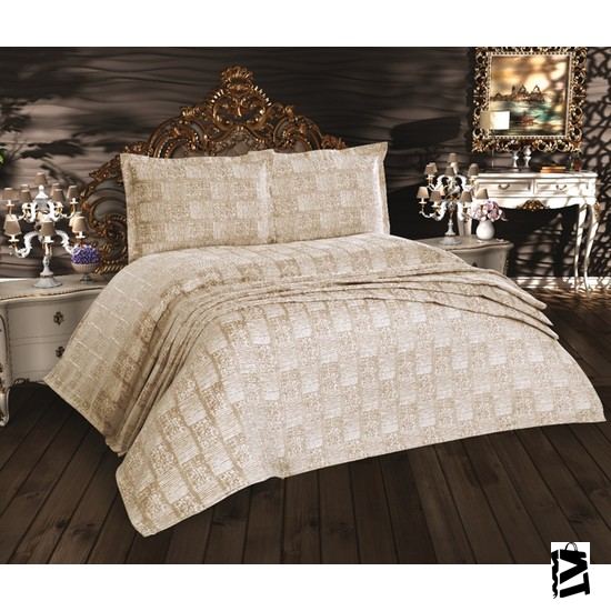 Cotton House Dora Çift Kişilik Cappuccino Yatak Örtüsü