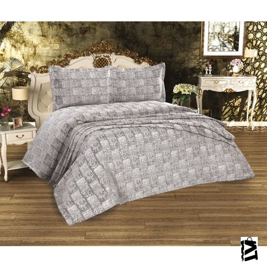 Cotton House Dora çift Kişilik Gri Yatak örtüsü - Elden Taksitle Sözleşmeli Senetli Alışveriş