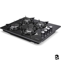 Luxell Lx-40 Tshdf 4 Gözü Gazlı Siyah Cam LPG Set Üstü Ocak