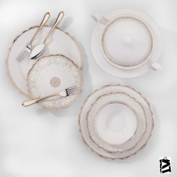 Korkmaz Eliza Collection 60 Parça Yuvarlak Yemek Takımı