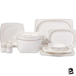 Korkmaz Bone Selection 60 Parça Kare Yemek Takımı