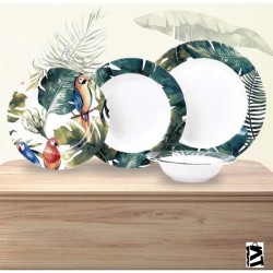 Korkmaz Natura Collection 24 Parça Yuvarlak Yemek Takımı