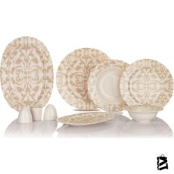 Schafer Dante 55 Parça 12 Kişilik Yemek Takımı Kahverengi