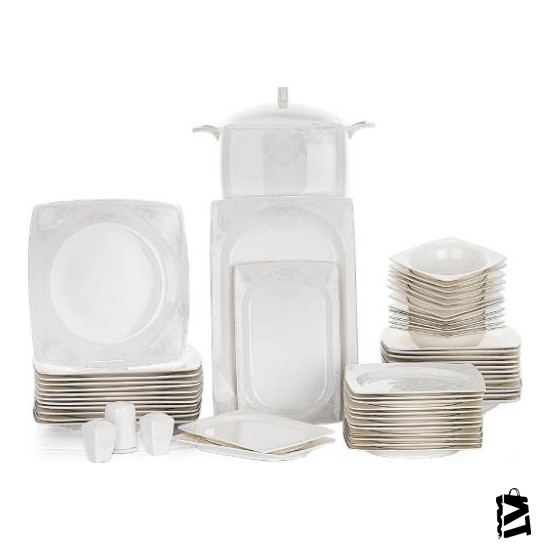 Schafer Wondel 60 Parça 12 Kişilik Yemek Takımı - Beyaz - Elden Taksitle Sözleşmeli Senetli Alışveriş