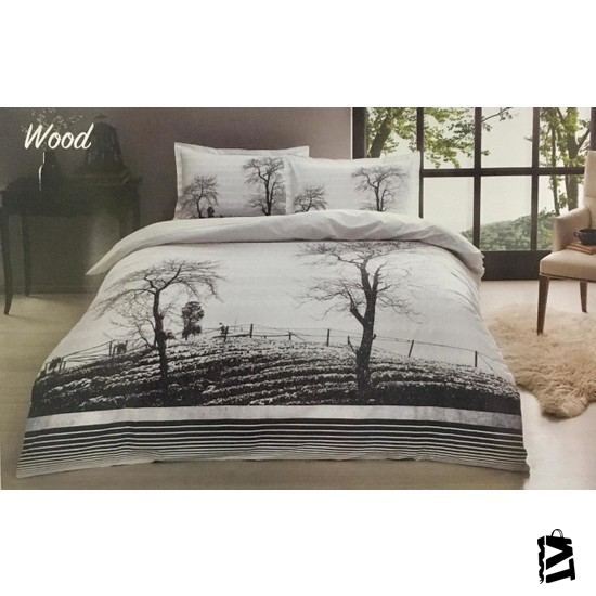 özdilek çift Kişilik Ranforce Nevresim Takımı Mor Wood - Elden Taksitle Sözleşmeli Senetli Alışveriş