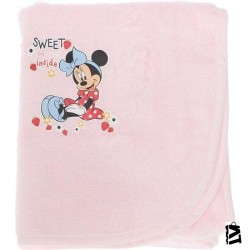 Özdilek Minnie Mouse Nakışlı Bambu Bebek Pelerin Pembe Lisanslı