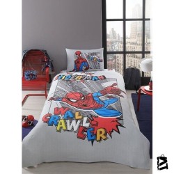 Özdilek Lisanslı Tek Kişilik Pike Takımı Spiderman Wall Örümcek Adam