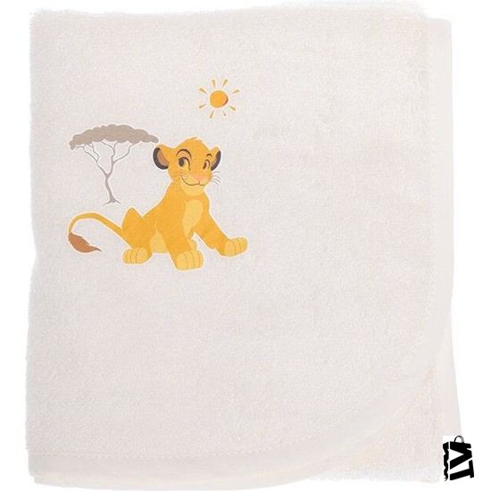 Özdilek Lion King Simba Nakışlı Bambu Bebek Pelerin Krem Lisanslı