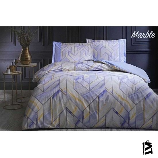 özdilek Marble çift Kişilik Nevresim Takımı Mavi - Elden Taksitle Sözleşmeli Senetli Alışveriş