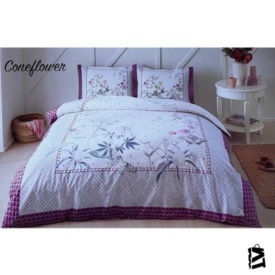 özdilek Coneflower çift Kişilik Nevresim Takımı Beyaz - Elden Taksitle Sözleşmeli Senetli Alışveriş