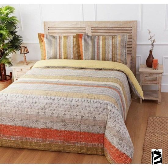 özdilek Tek Kişilik Ranforce Nevresim Takımı Sunset Lines Yeşil - Elden Taksitle Sözleşmeli Senetli Alışveriş