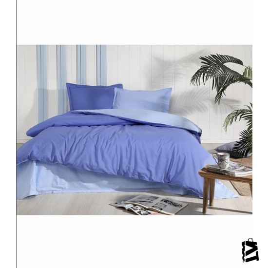 özdilek Nevresim Takımı Ranforce çift Kişilik Mint Indigo Colormix Düz - Elden Taksitle Sözleşmeli Senetli Alışveriş