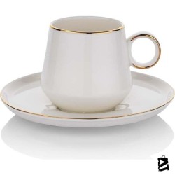Schafer Sade Kahve Fincan Tkm.-6lı 12 Prç.-Altın