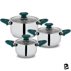 Schafer Testa Mini Çelik Tencere Seti -6 Parça-Yeş.