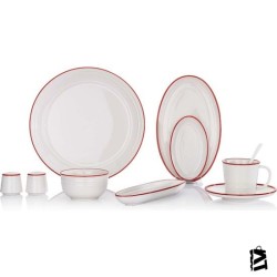 Schafer Bianca Kahvaltı Takımı-36 Parça-Kırmızı