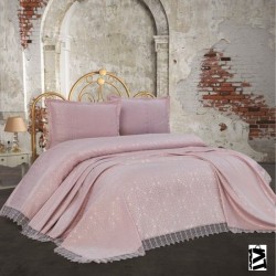 Cotton House Samanta Çift Kişilik Lavanta Yatak Örtüsü