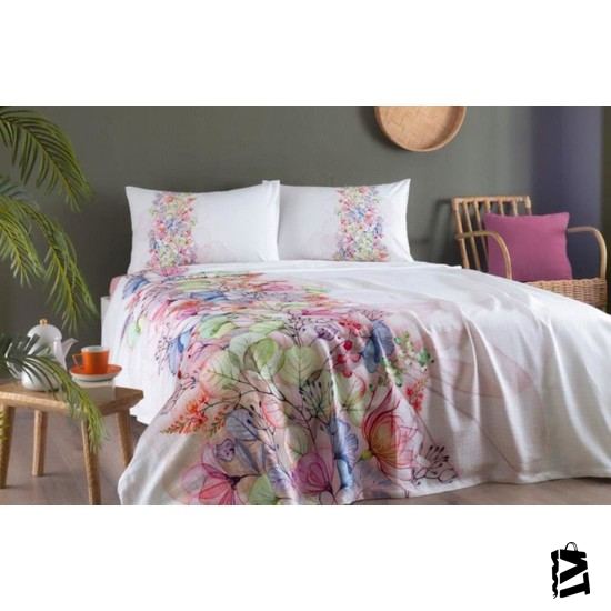 özdilek çift Kişilik Pike Takımı Azalea Pembe - Elden Taksitle Sözleşmeli Senetli Alışveriş