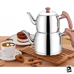 Özkent K-394 Vista Mega Boy Sade Çaydanlık Takımı Rosegold
