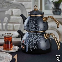 Neva N3235 Çınar Plus Emaye Demlik Seti