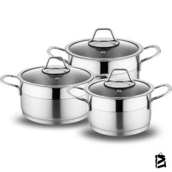 Schafer Gusta Mini Çelik Tencere Seti -6 Parça-Inox