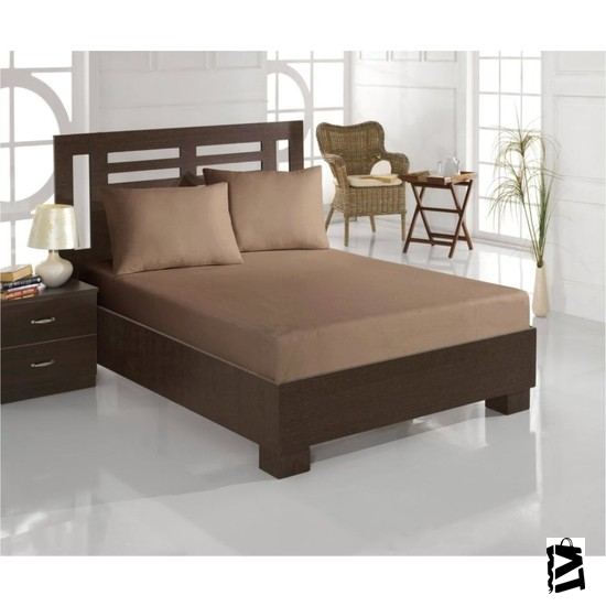 Bella Home özdilek çarşaf Ranforce Yastık Kılıflı 100x200 Cm Tek Kişilik Kahverengi - Elden Taksitle Sözleşmeli Senetli Alışveriş