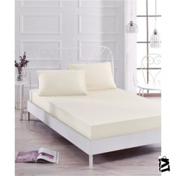 Bella Home Özdilek Çarşaf Ranforce Yastık Kılıflı 100X200 cm Tek Kişilik Krem
