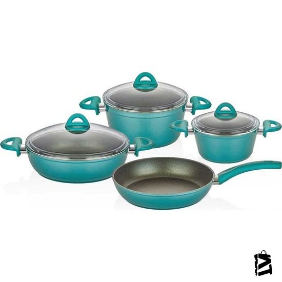 Neva Mentol Mercek 7 Parça Granit Set - Elden Taksitle Sözleşmeli Senetli Alışveriş