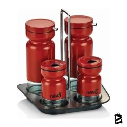 Neva N751 Sweet 4'lü Baharat Seti Kırmızı