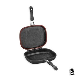 Schafer Kare Double Grill Pan 34 Cm Çift Taraflı Tava-siyah