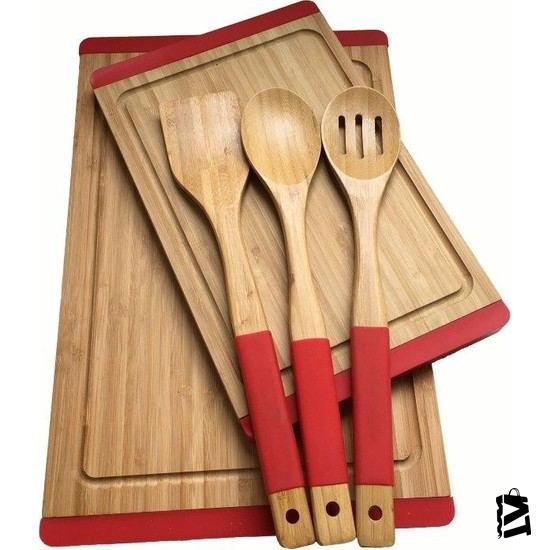 Neva Sweet Bambu Kirmizi Mutfak Set-n2325 - Elden Taksitle Sözleşmeli Senetli Alışveriş