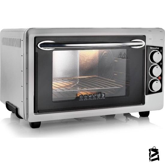 Schafer Backofen Mini Fırın çift Cam Gri - Elden Taksitle Sözleşmeli Senetli Alışveriş